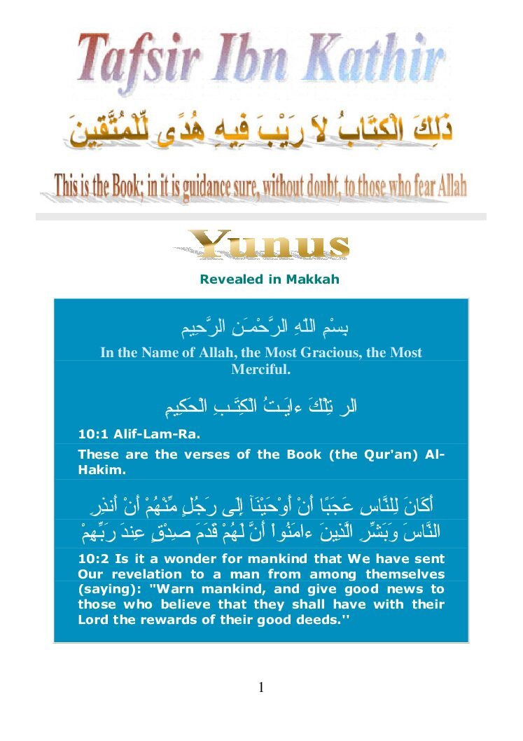 010 Yunus Tafsir